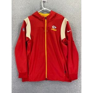 Nike Kansas City Chiefs Hoodie Mens XL Red Therma Fit Fleece Full Zip Sweatshirt